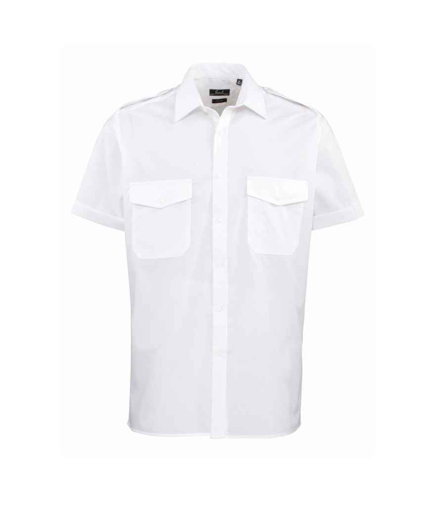 Premier Short Sleeve Pilot Shirt - White