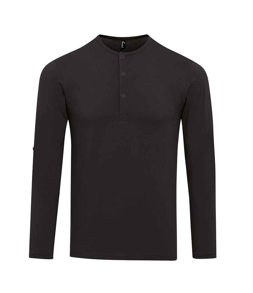 Premier Long John Roll Sleeve T-Shirt - Black