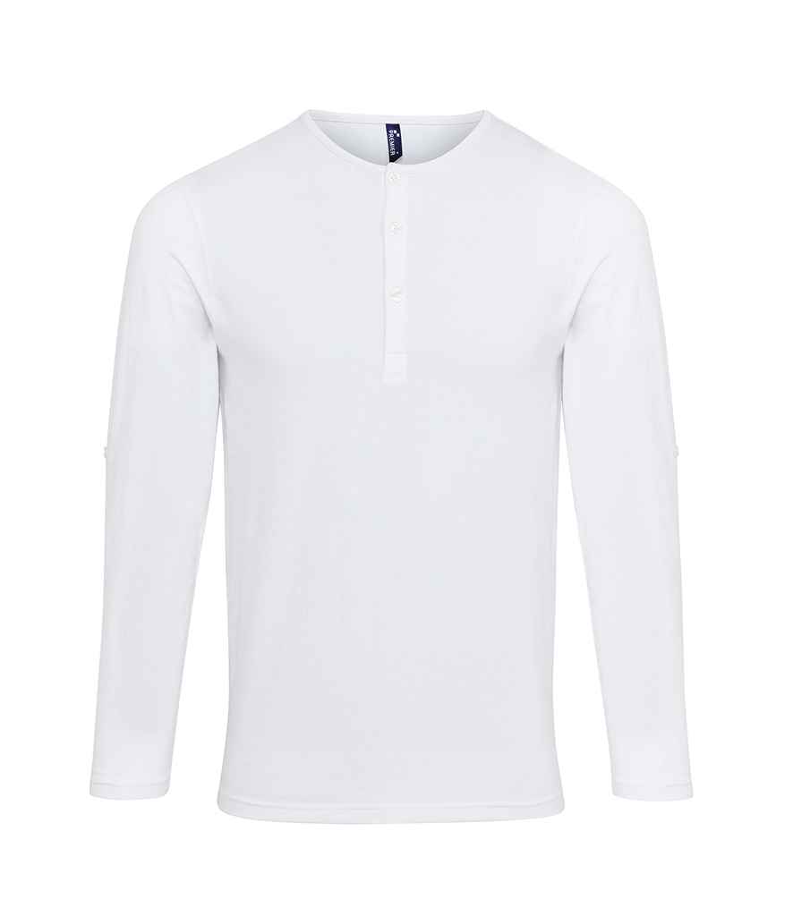 Premier Long John Roll Sleeve T-Shirt - White