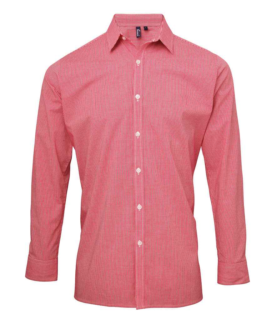 Premier Gingham Long Sleeve Shirt - Red/White