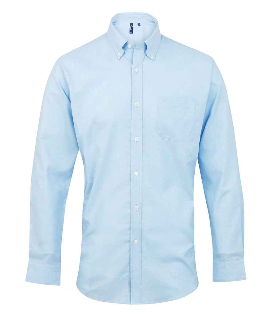 Premier Signature Long Sleeve Oxford Shirt - Light Blue