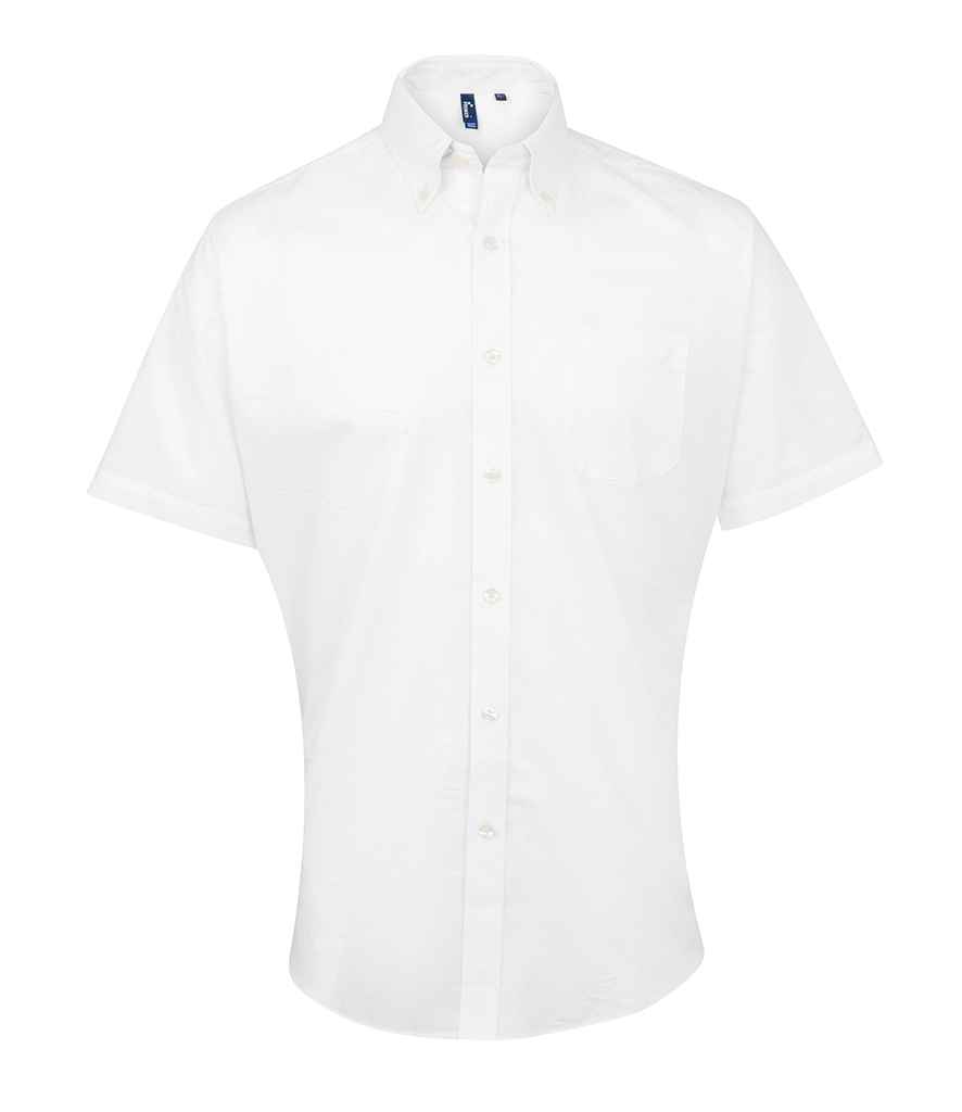 Premier Signature Short Sleeve Oxford Shirt - White