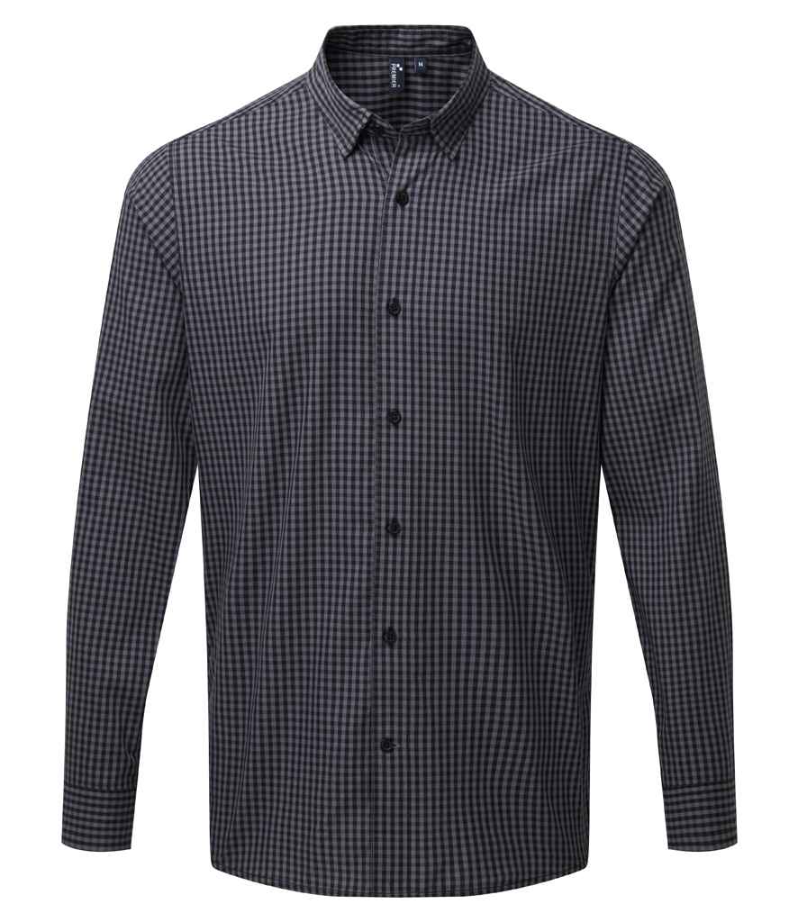 Premier Maxton Check Long Sleeve Shirt - Steel/Black