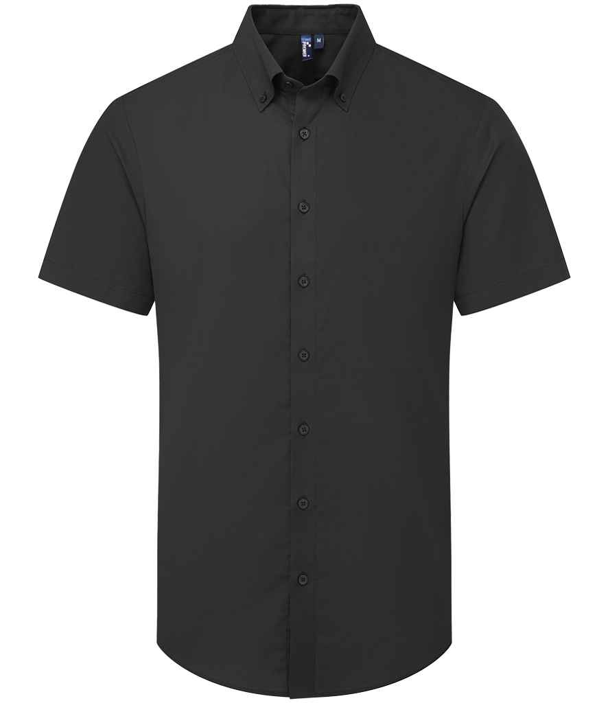 Premier Supreme Short Sleeve Oxford Shirt - Black