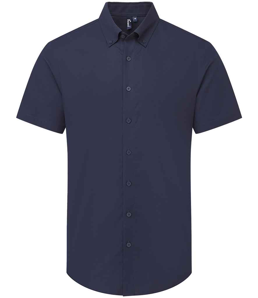Premier Supreme Short Sleeve Oxford Shirt - Navy