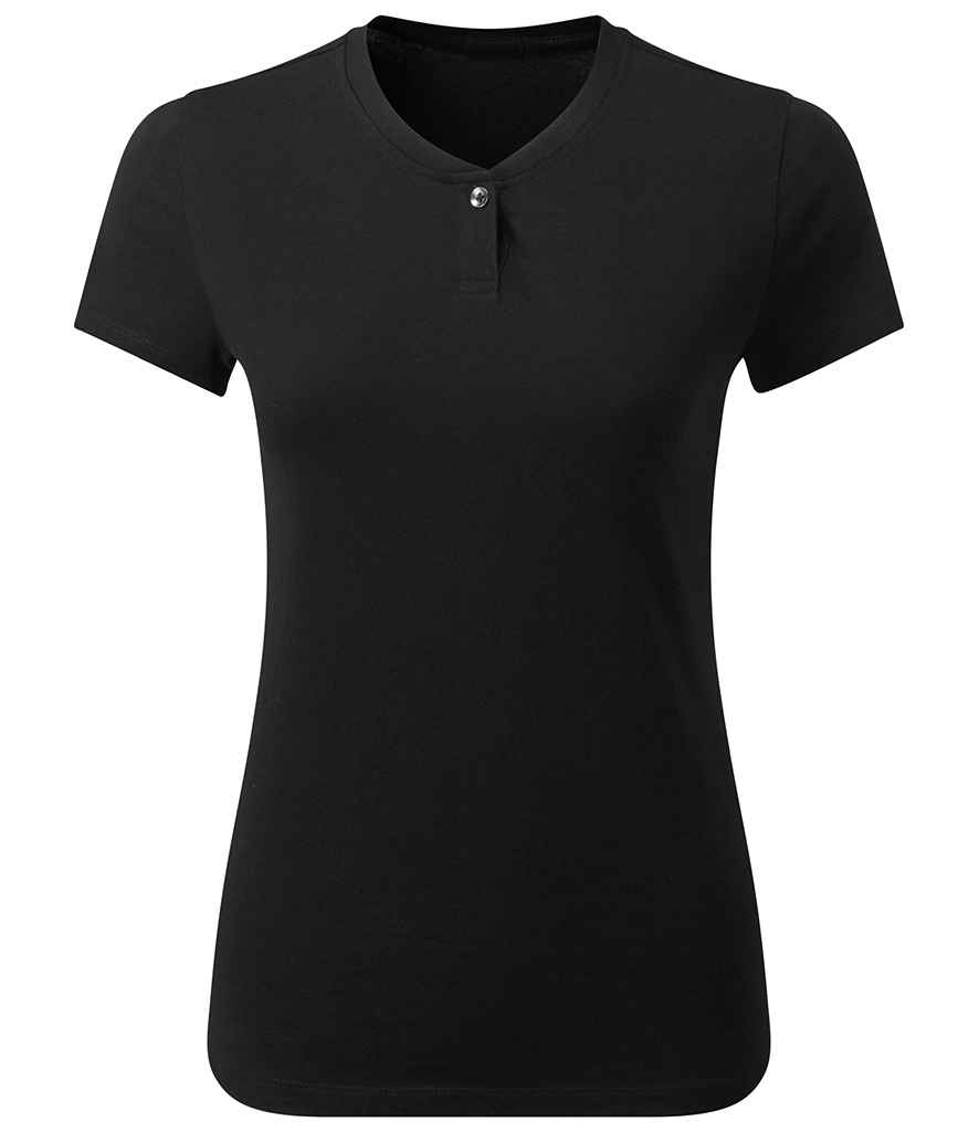 Premier Ladies Cotton Rich Comis T-Shirt - Black