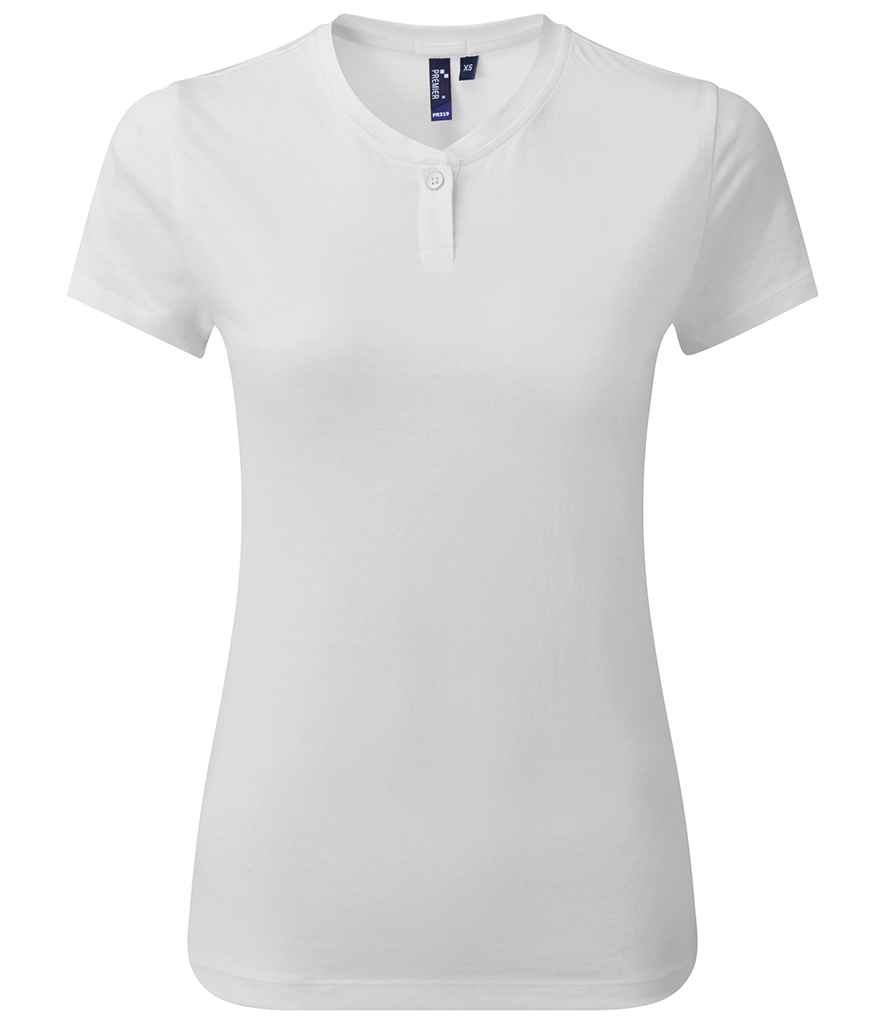 Premier Ladies Cotton Rich Comis T-Shirt - White