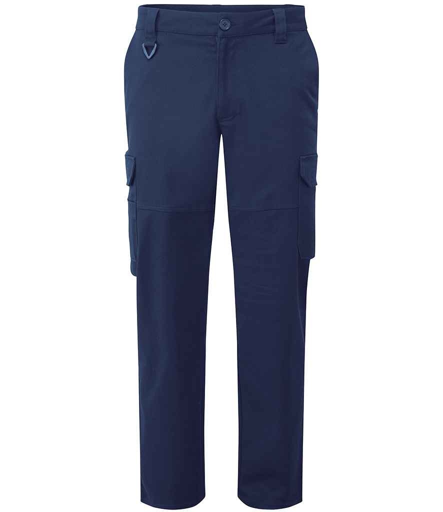Premier Unisex Stretchchecker Work Cargo Trousers - Navy