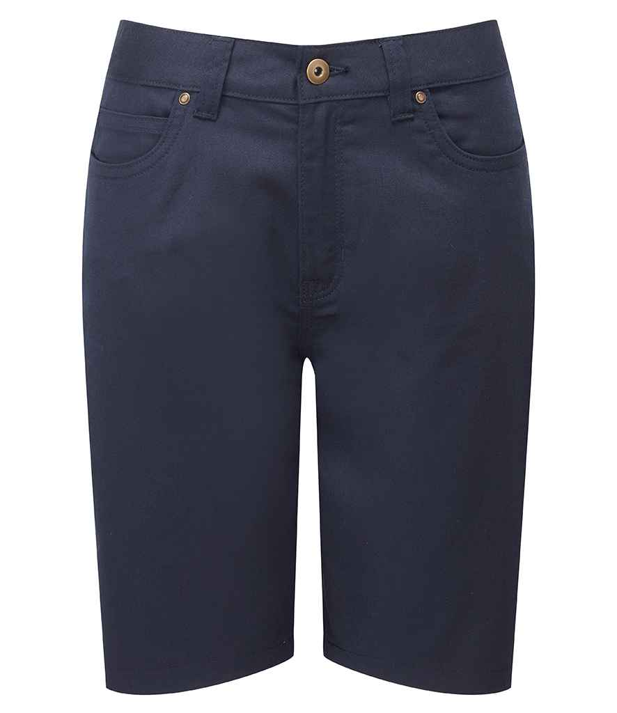 Premier Ladies Performance Chino Shorts - Navy