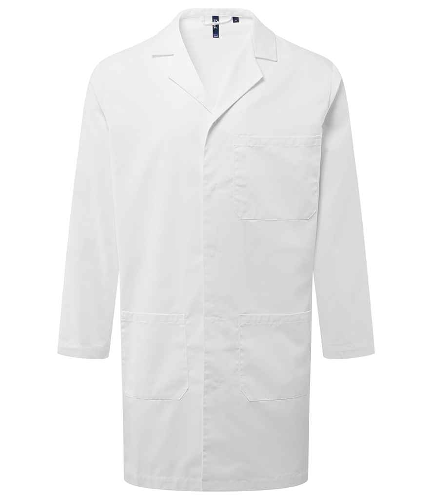 Premier Essential 3 Pocket Work Coat - White