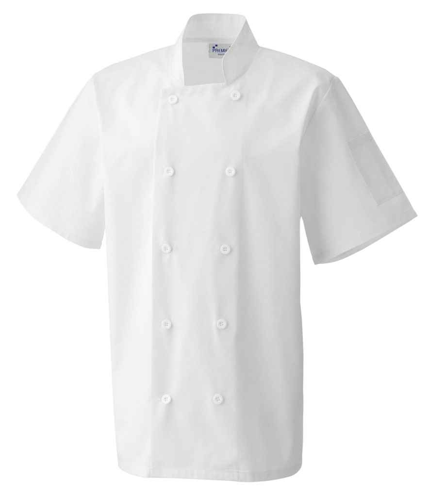 Premier Short Sleeve Chef's Jacket - White