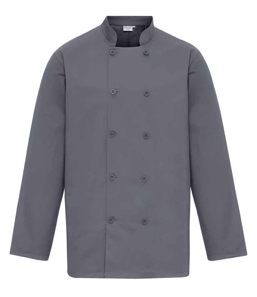 Premier Long Sleeve Chef's Jacket - Steel