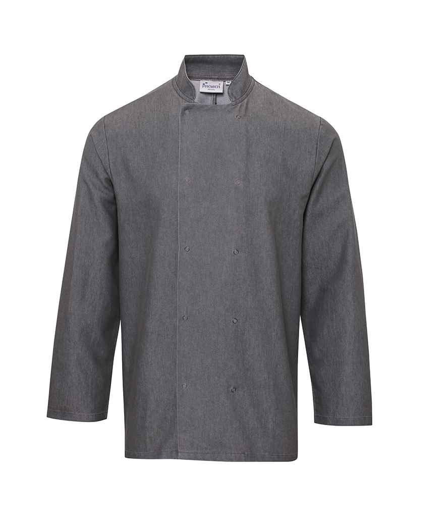 Premier Denim Chef's Jacket - Grey Denim