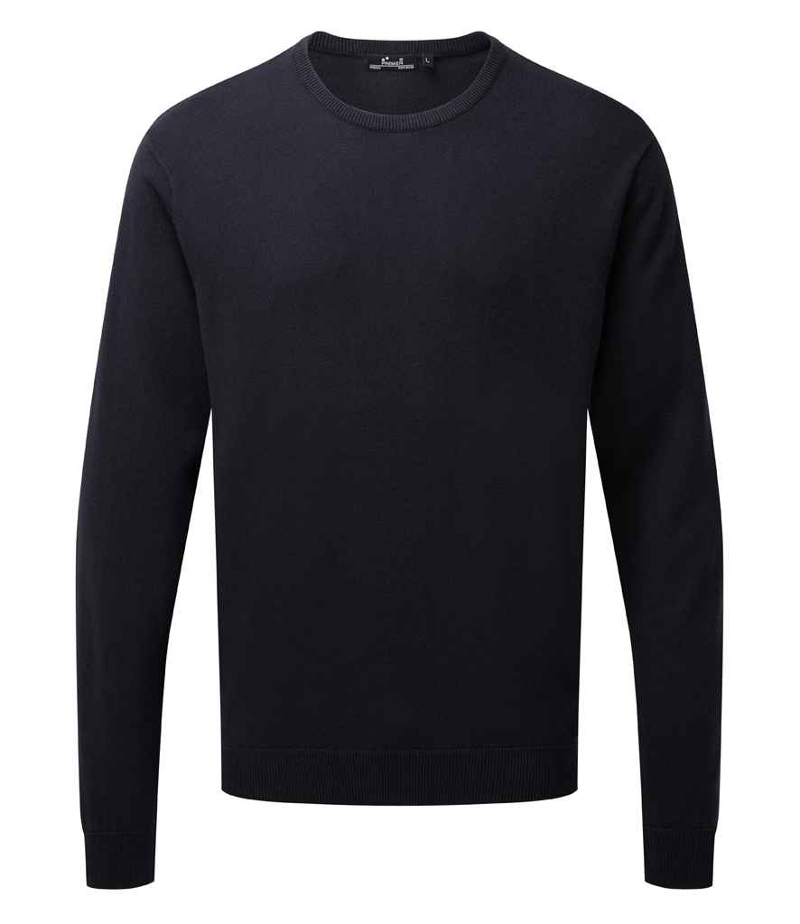 Premier Cotton Rich Crew Neck Sweater - Navy