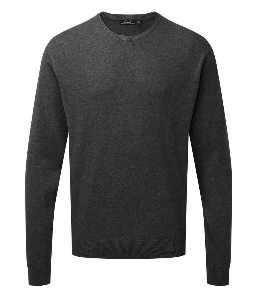 Premier Cotton Rich Crew Neck Sweater - Charcoal