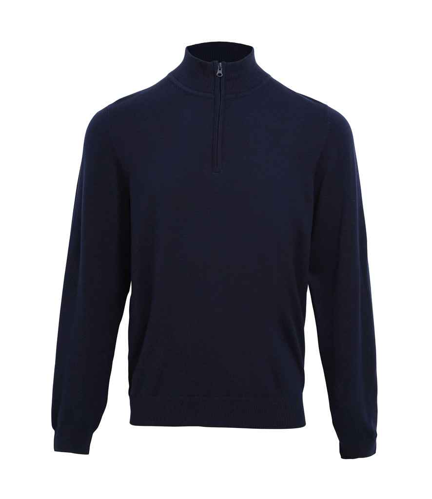 Premier Zip Neck Sweater - Navy