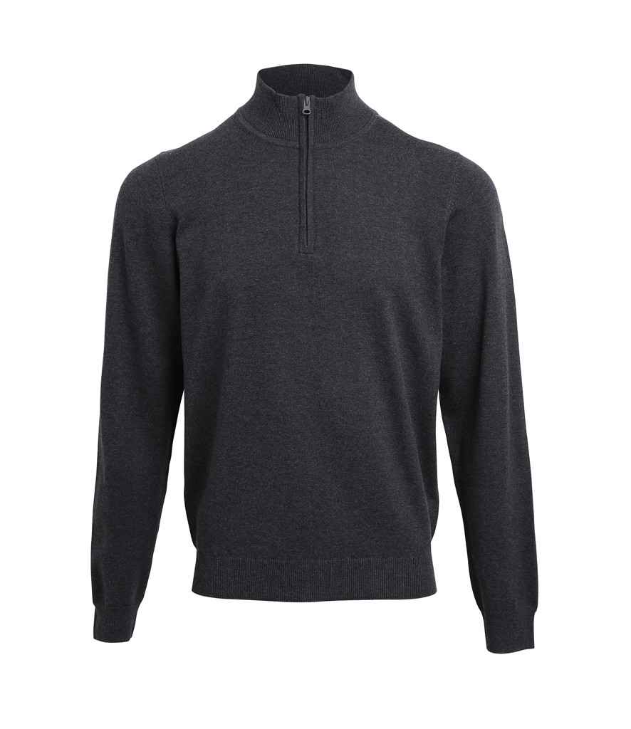 Premier Zip Neck Sweater - Charcoal