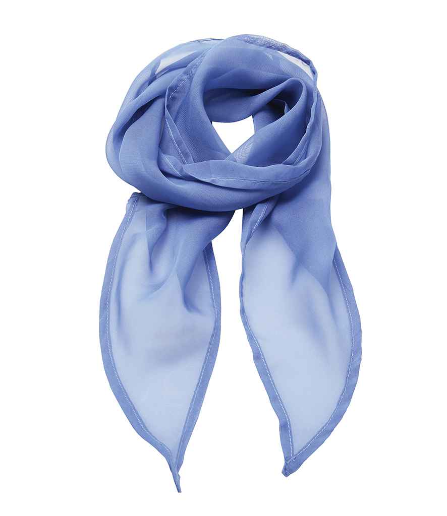 Premier 'Colours' Chiffon Scarf - Mid Blue