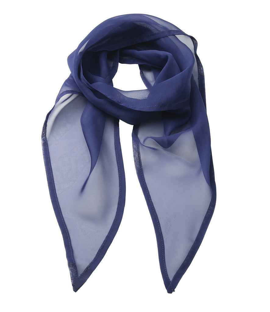 Premier 'Colours' Chiffon Scarf - Marine Blue