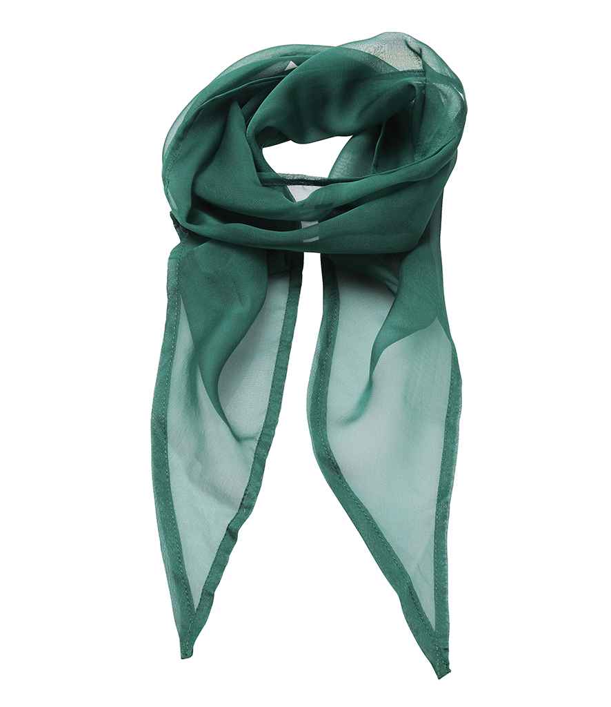 Premier 'Colours' Chiffon Scarf - Bottle Green