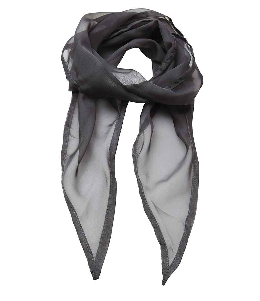Premier 'Colours' Chiffon Scarf - Dark Grey