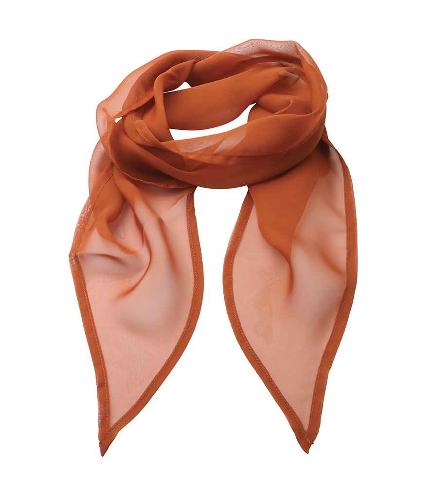 Premier 'Colours' Chiffon Scarf - Chestnut