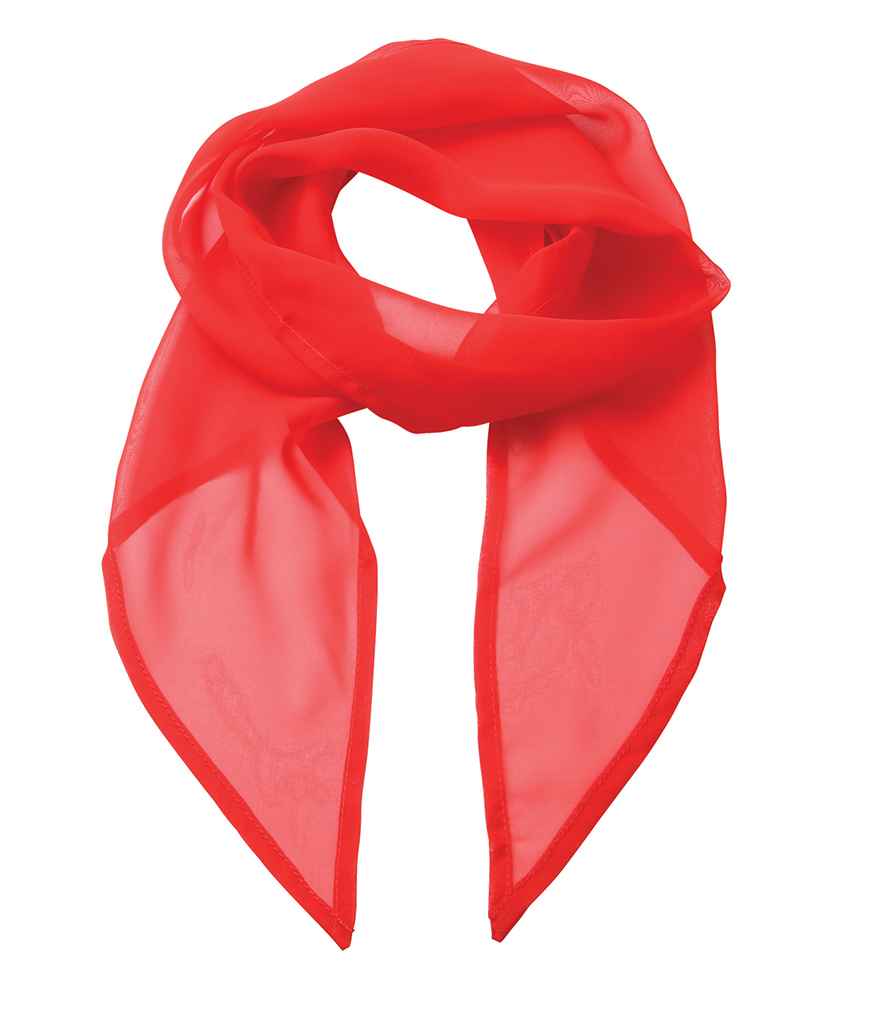 Premier 'Colours' Chiffon Scarf - Strawberry Red