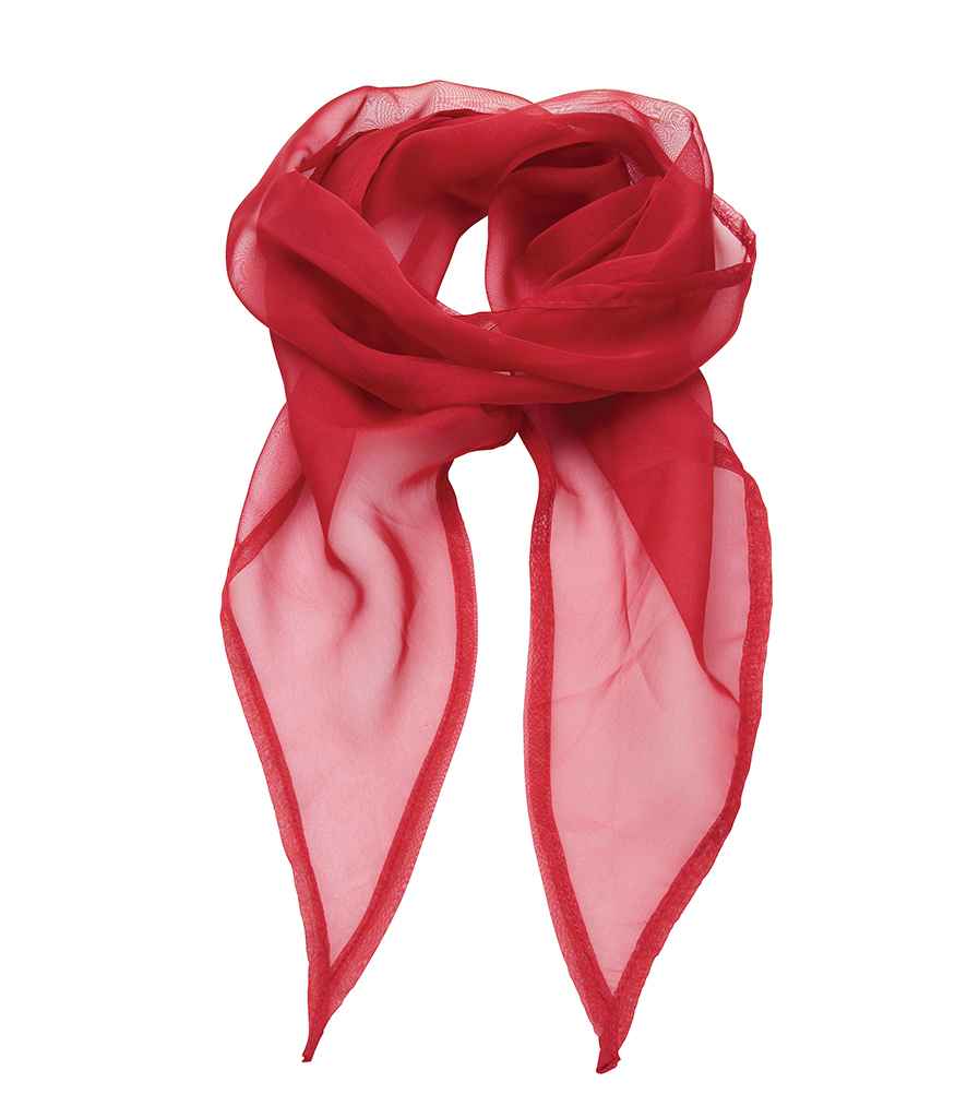 Premier 'Colours' Chiffon Scarf - Red