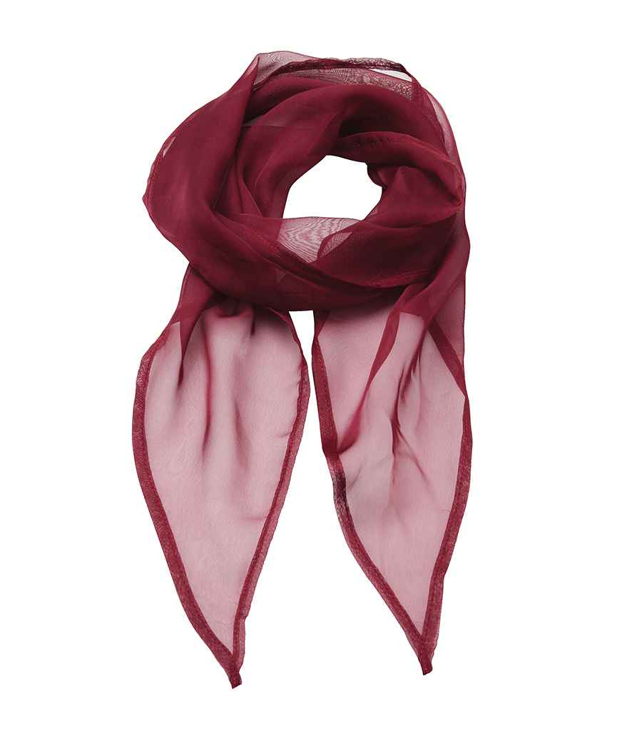 Premier 'Colours' Chiffon Scarf - Burgundy