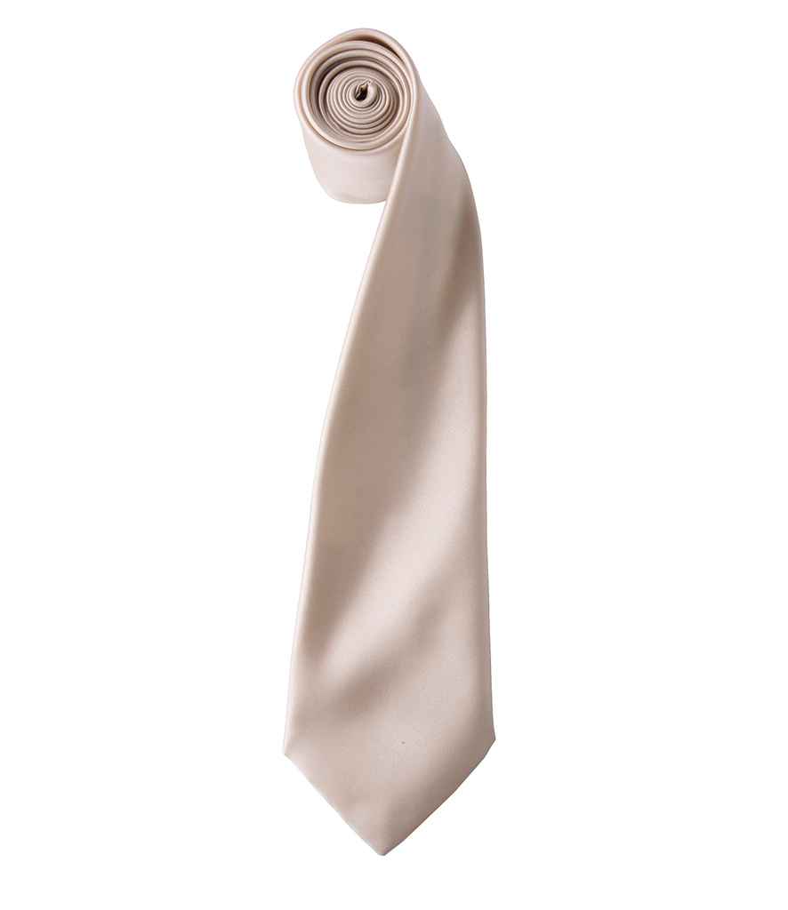 Premier 'Colours' Satin Tie - Natural