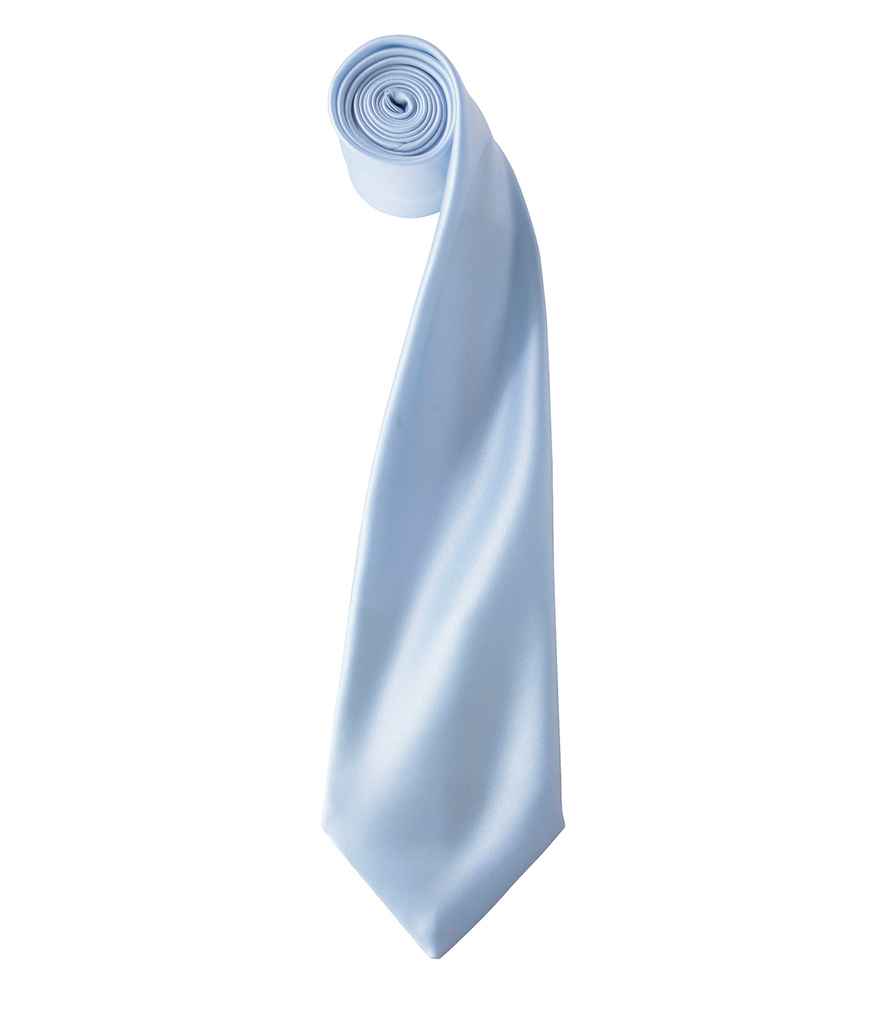 Premier 'Colours' Satin Tie - Light Blue