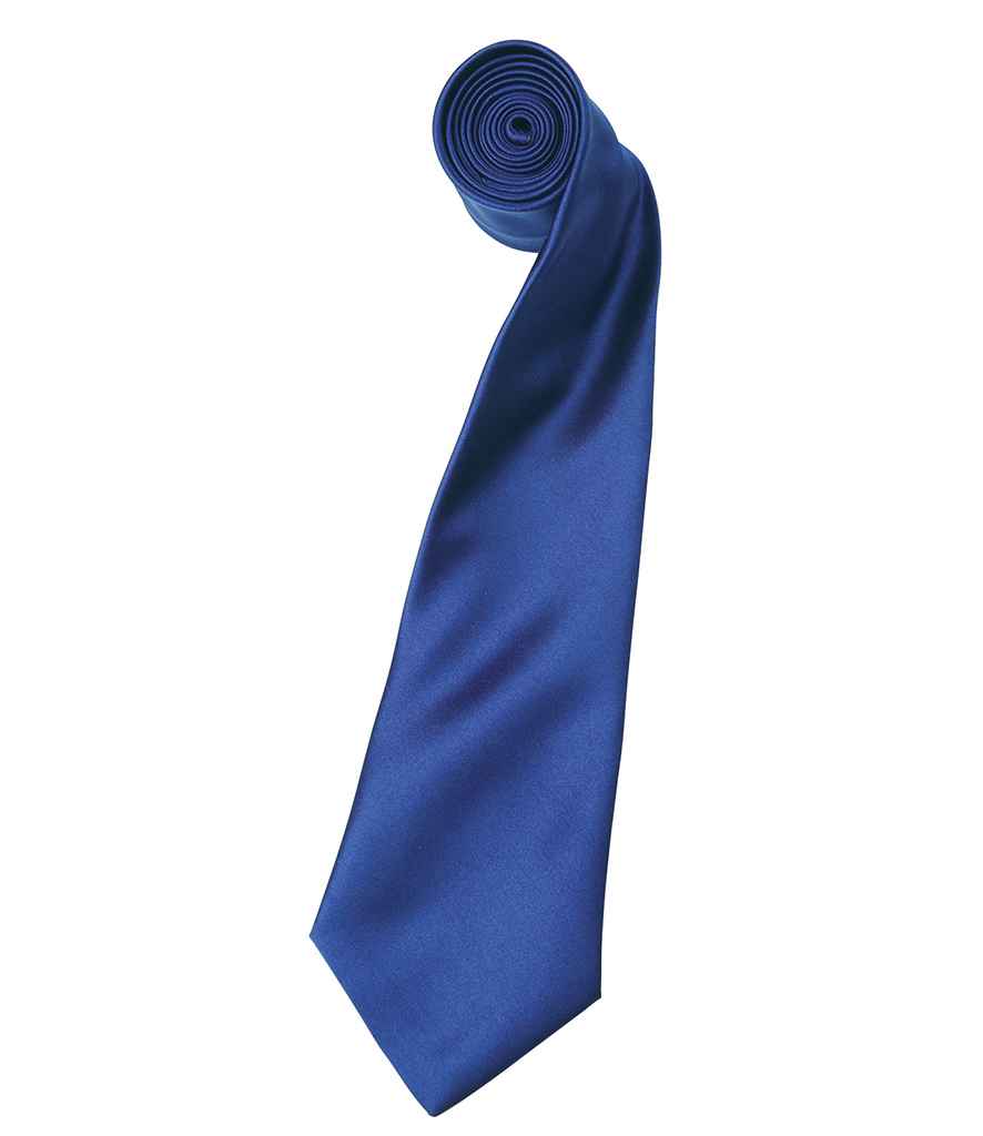 Premier 'Colours' Satin Tie - Marine Blue