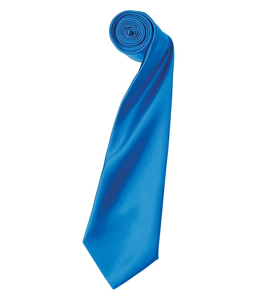 Premier 'Colours' Satin Tie - Sapphire Blue