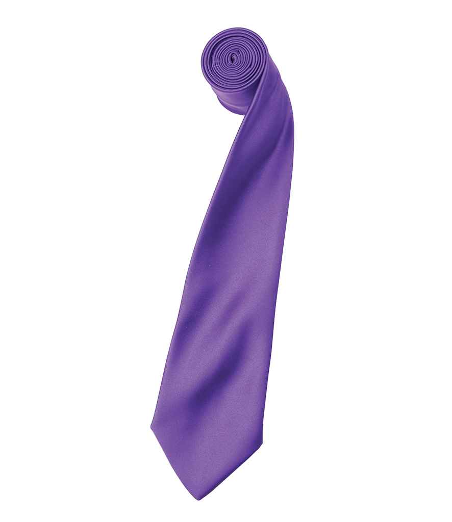 Premier 'Colours' Satin Tie - Rich Violet