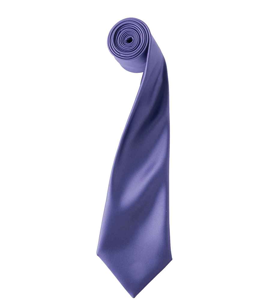 Premier 'Colours' Satin Tie - Purple