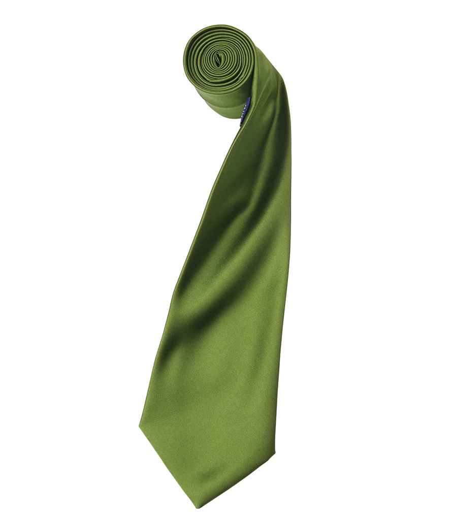 Premier 'Colours' Satin Tie - Oasis Green
