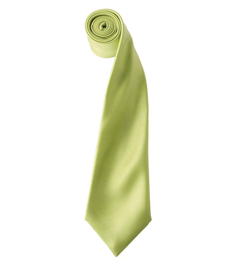Premier 'Colours' Satin Tie - Lime Green