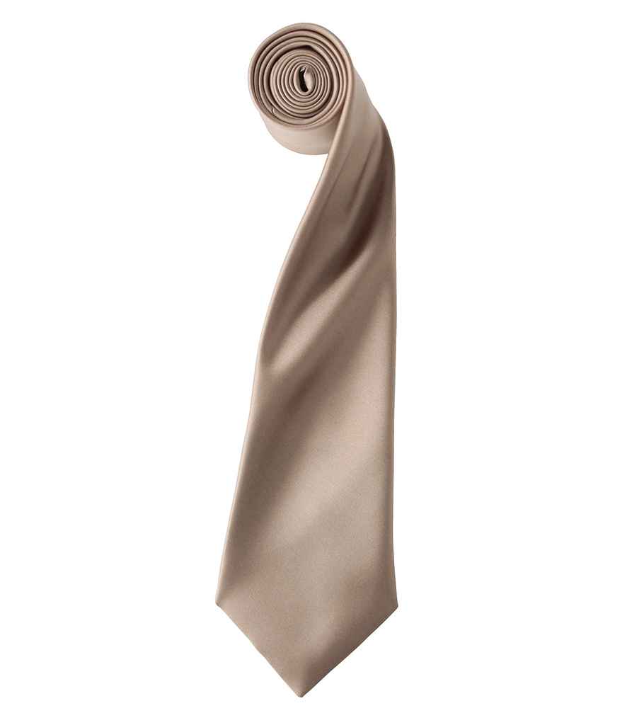 Premier 'Colours' Satin Tie - Khaki