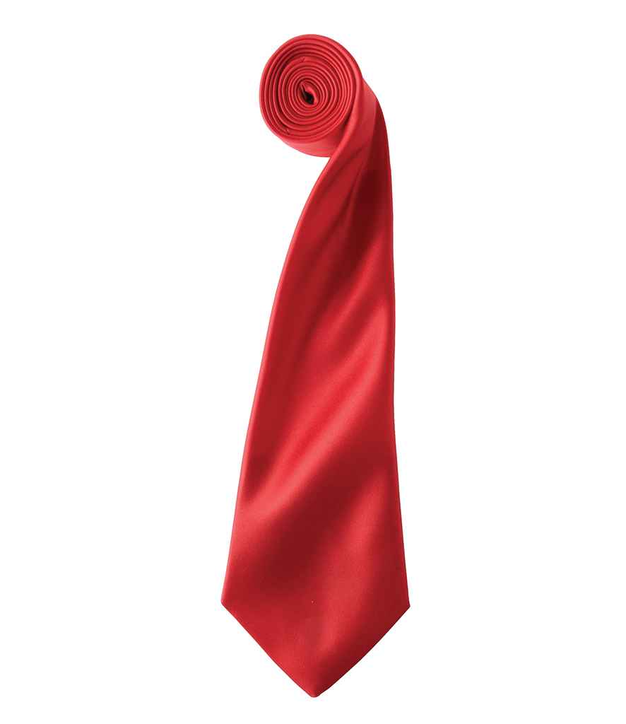 Premier 'Colours' Satin Tie - Red
