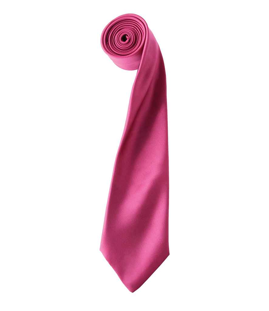 Premier 'Colours' Satin Tie - Hot Pink