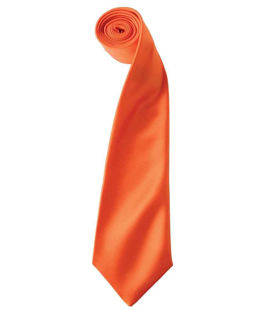 Premier 'Colours' Satin Tie - Orange