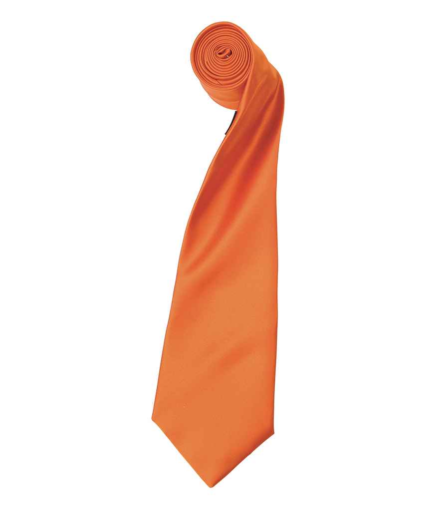 Premier 'Colours' Satin Tie - Terracotta