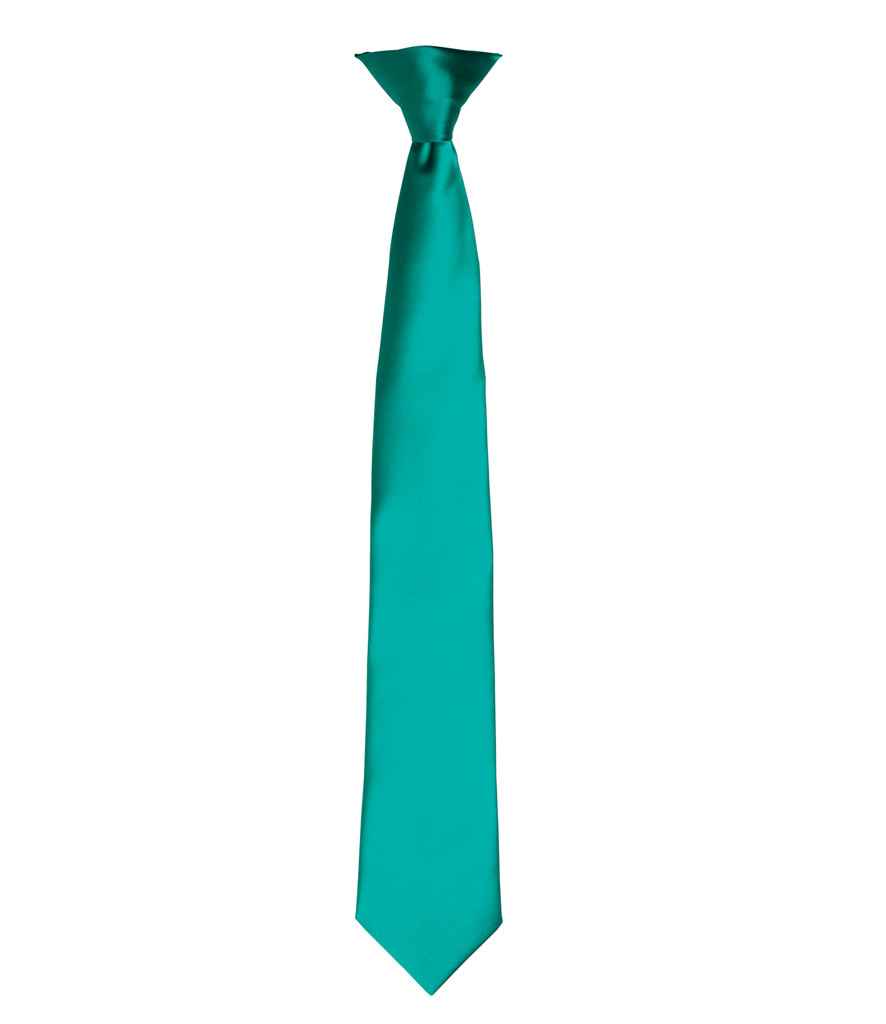 Premier 'Colours' Satin Clip Tie - Emerald