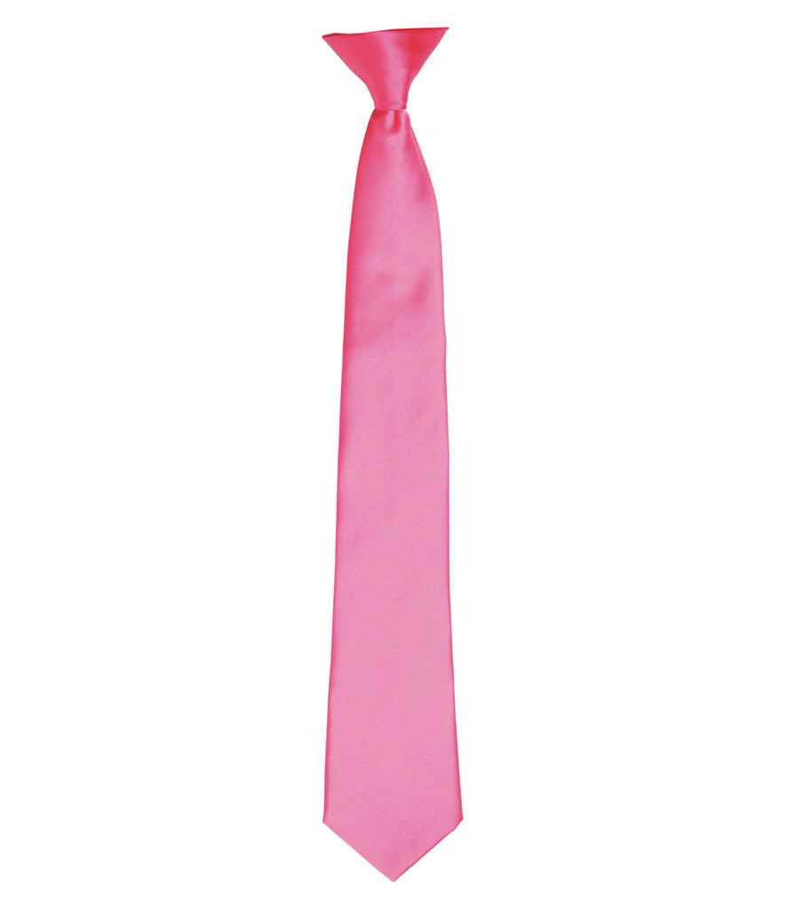 Premier 'Colours' Satin Clip Tie - Fuchsia