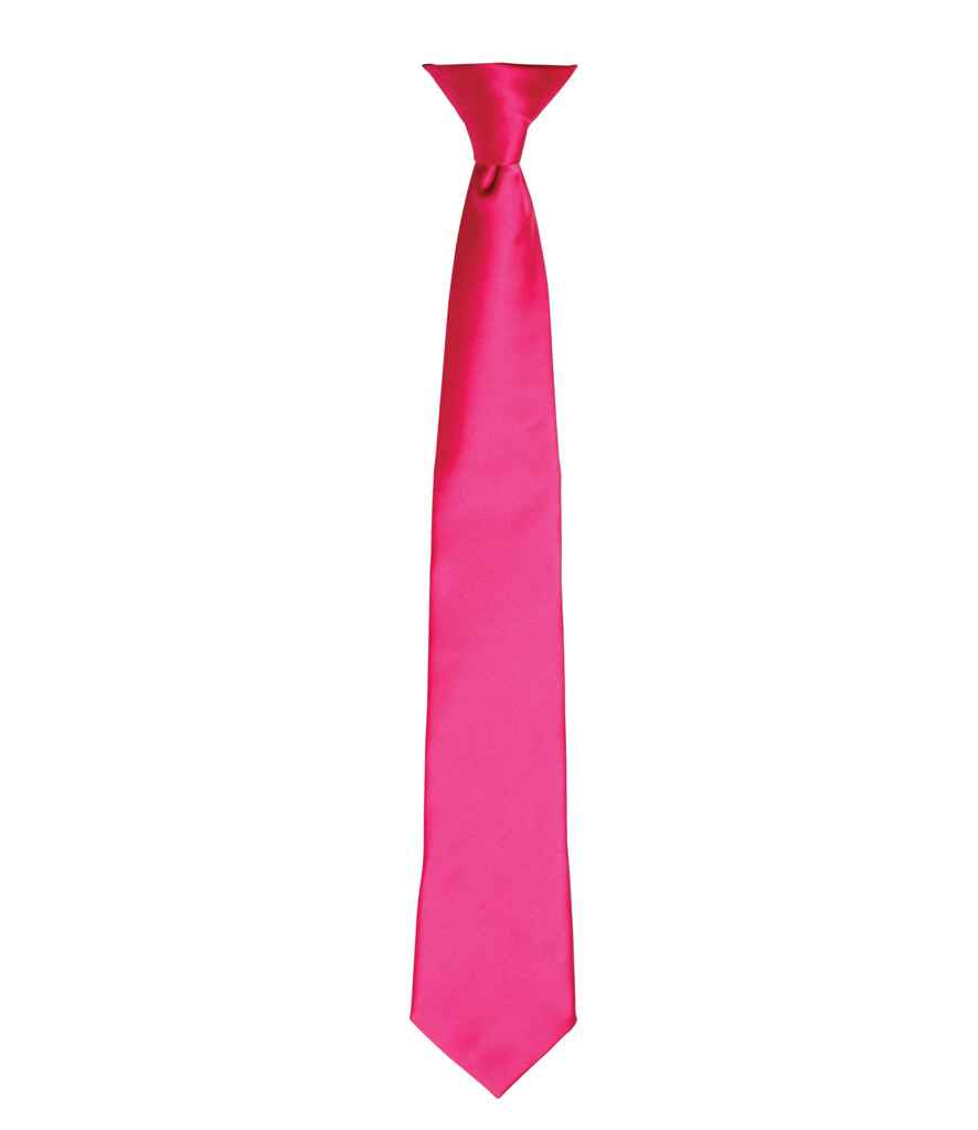 Premier 'Colours' Satin Clip Tie - Hot Pink