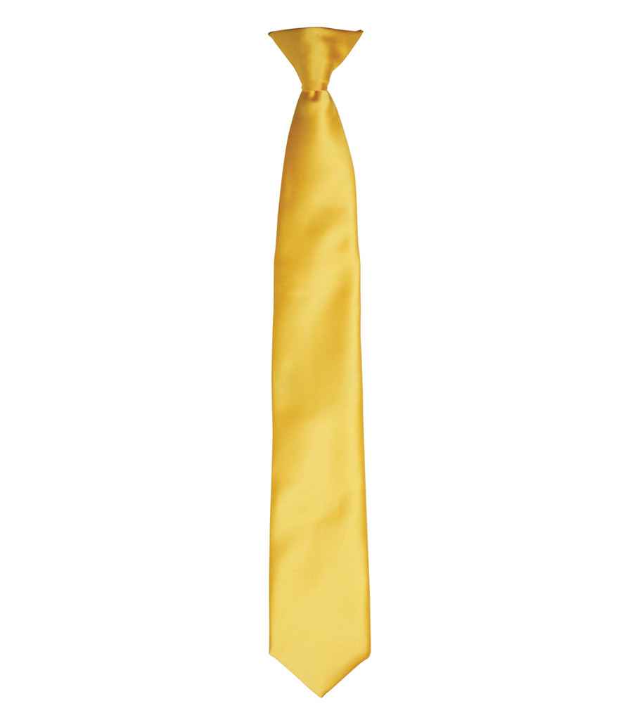 Premier 'Colours' Satin Clip Tie - Sunflower