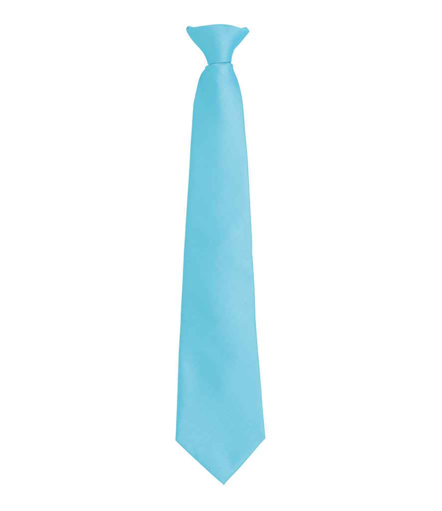Premier 'Colours' Fashion Clip Tie - Turquoise Blue