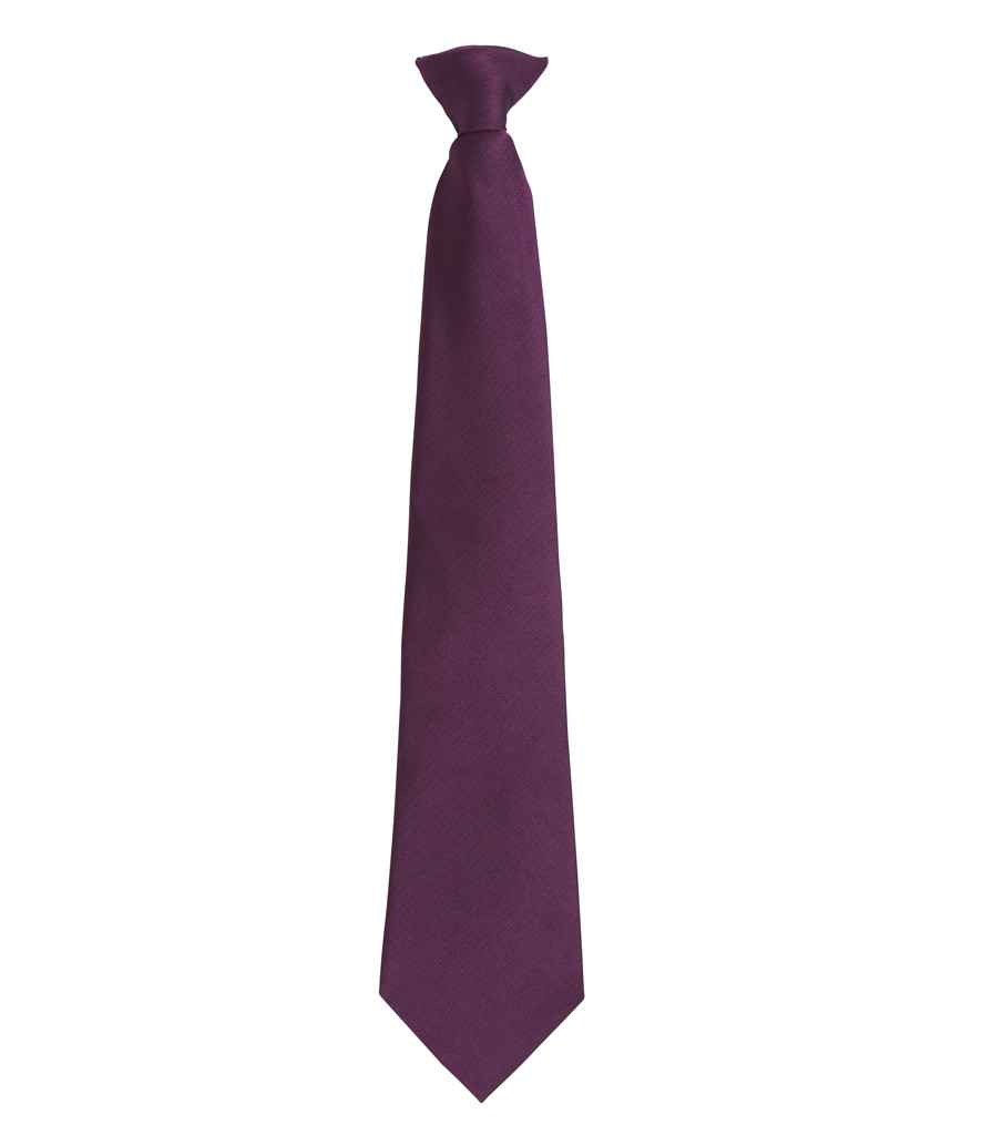 Premier 'Colours' Fashion Clip Tie - Purple