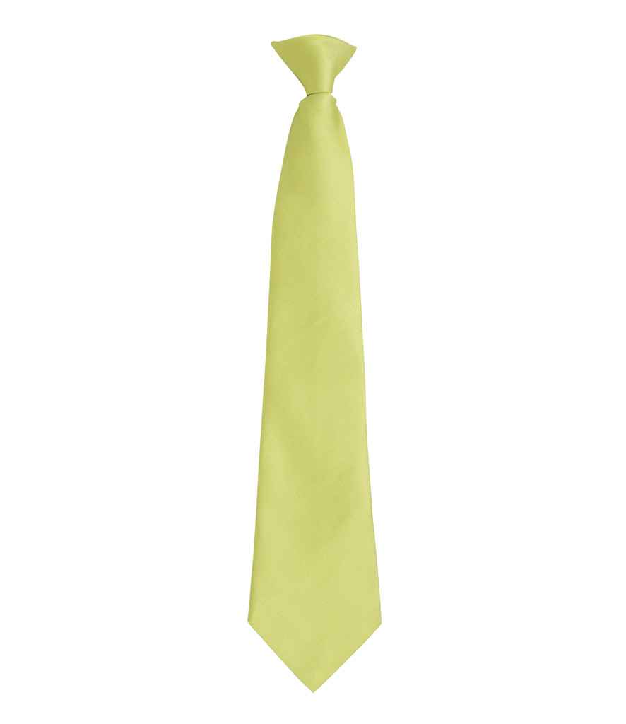 Premier 'Colours' Fashion Clip Tie - Lime Green