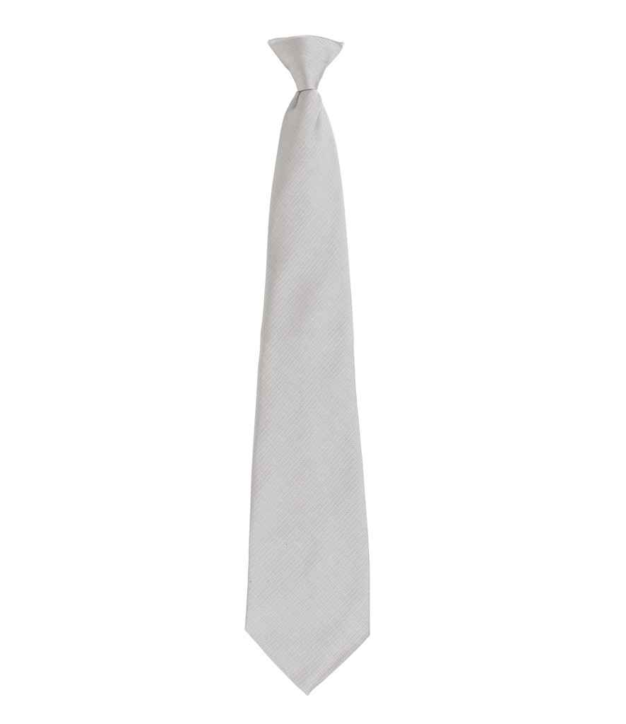 Premier 'Colours' Fashion Clip Tie - Silver